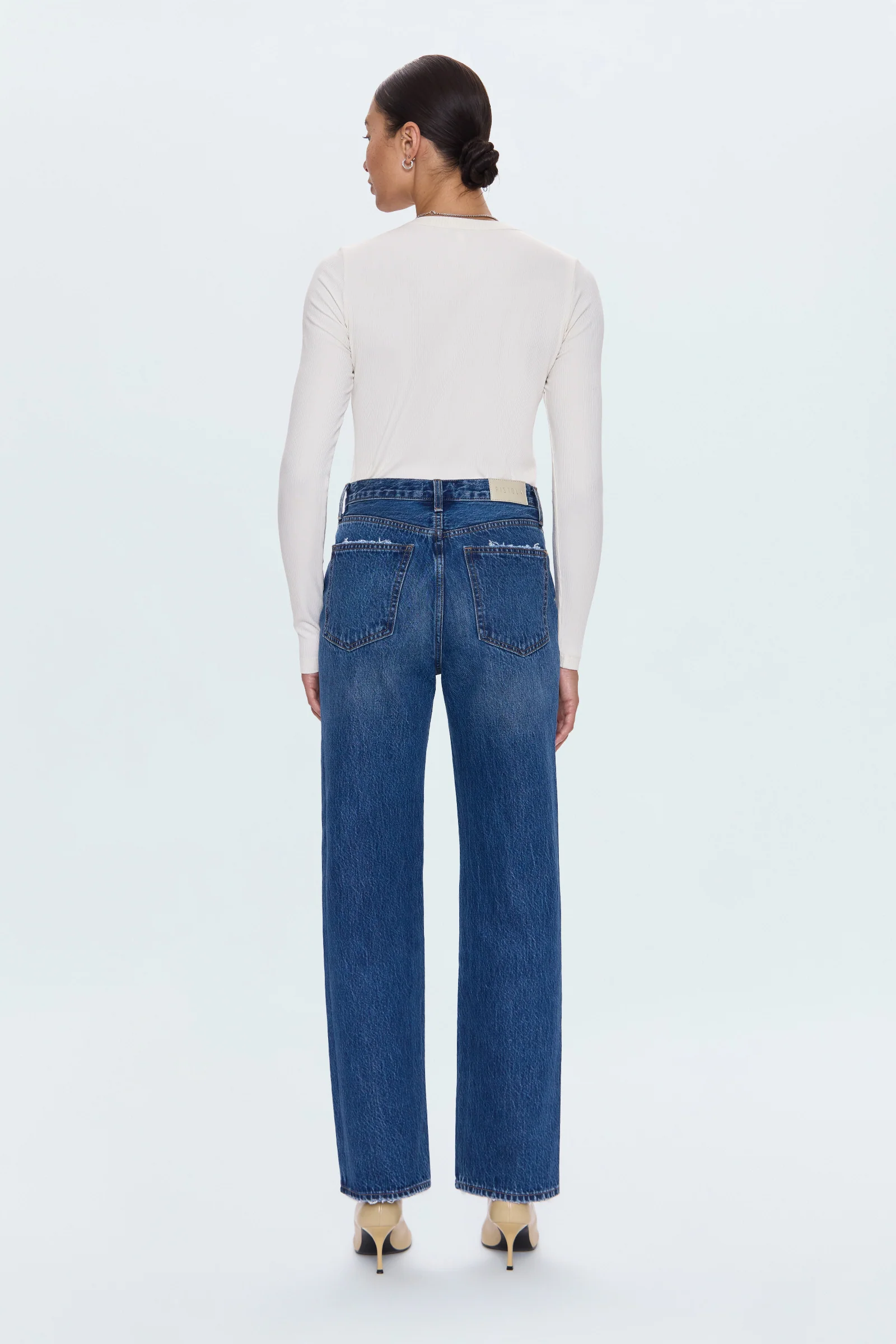 PETITE Cassie Super High Rise Straight Jean - Cameo Vintage - Image 5