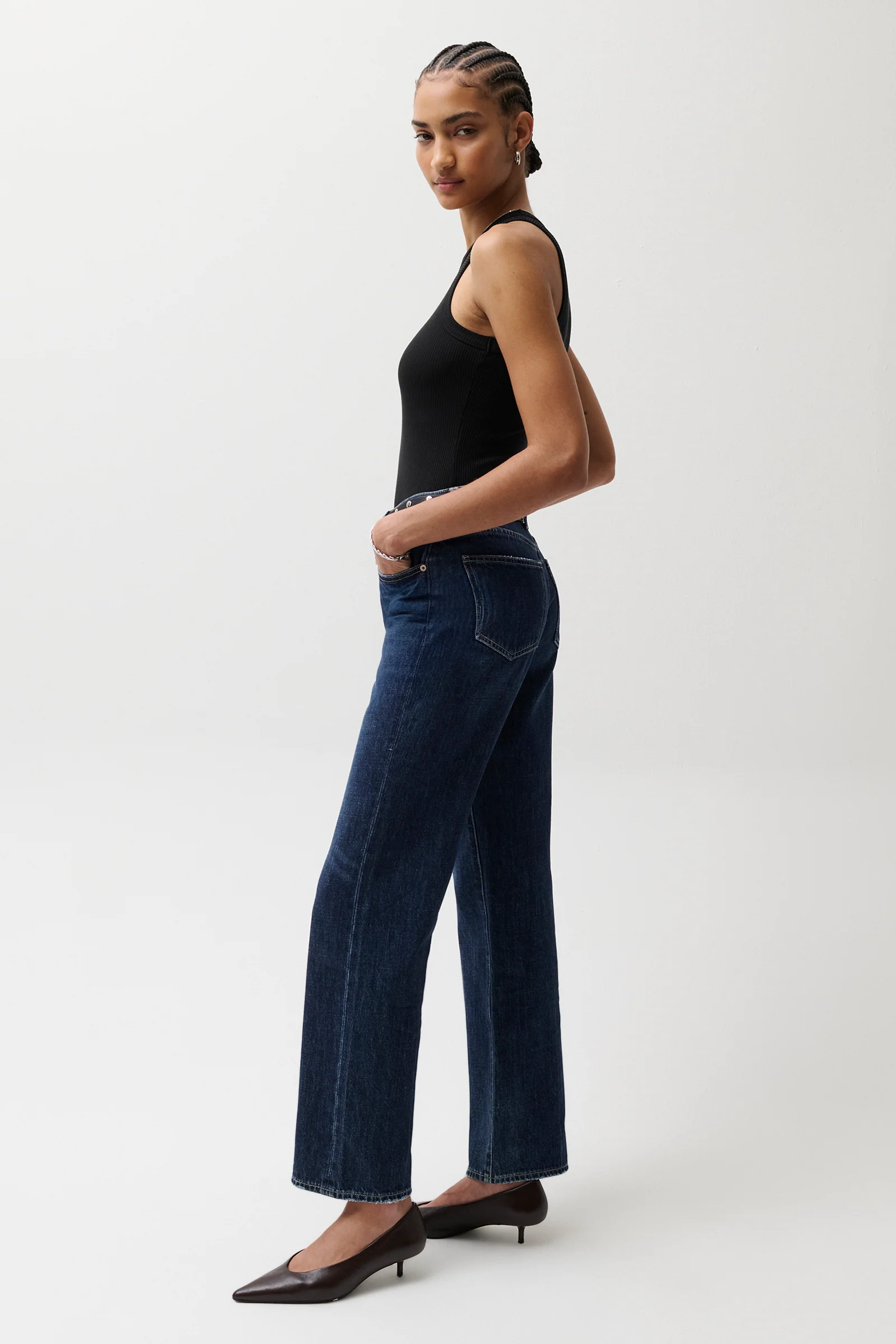 PETITE Cassie Super High Rise Straight Jean - Cultivate - Image 3