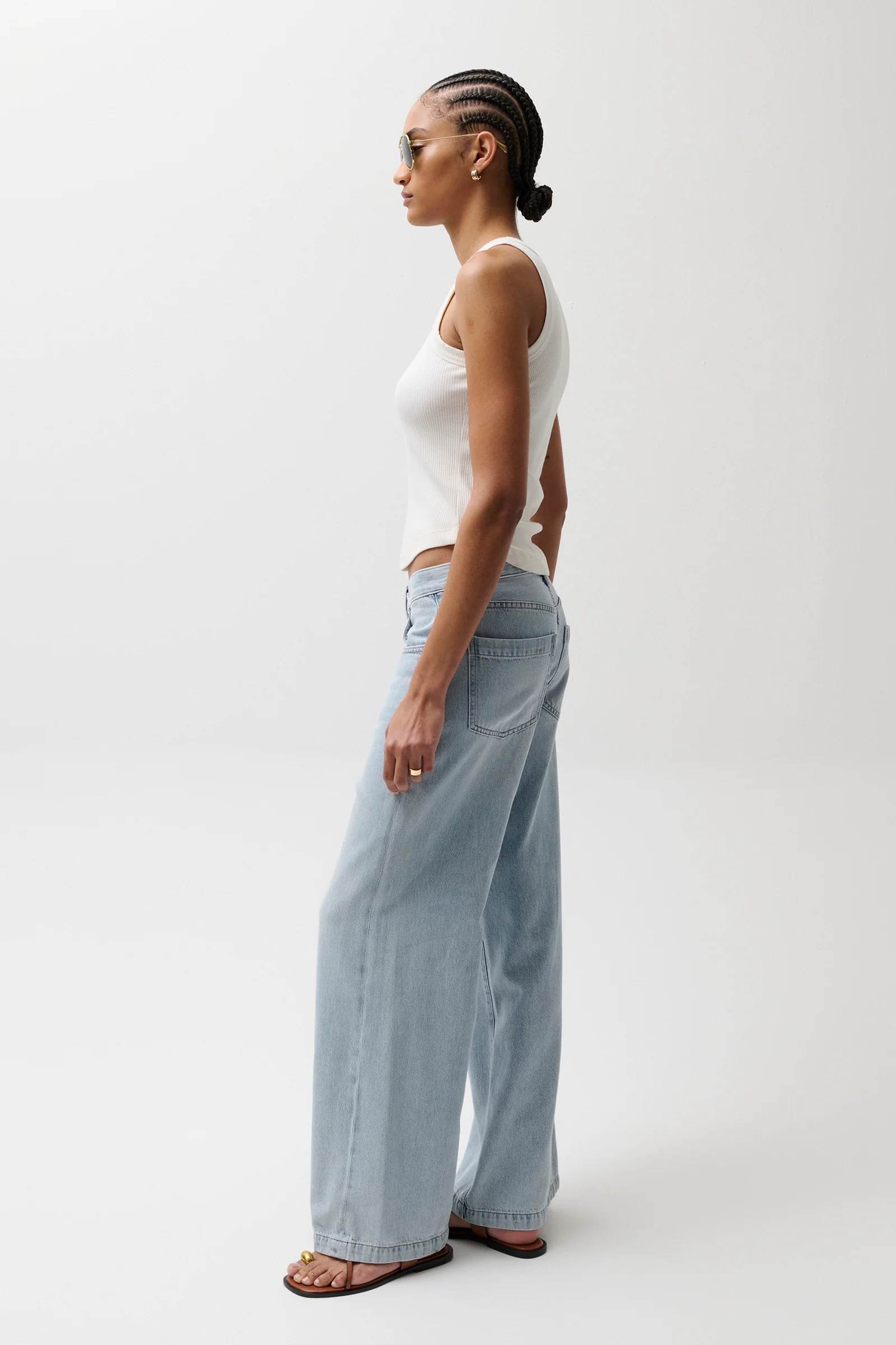PETITE Jadyn Low Slung Palazzo Jean - Chateau - Image 3
