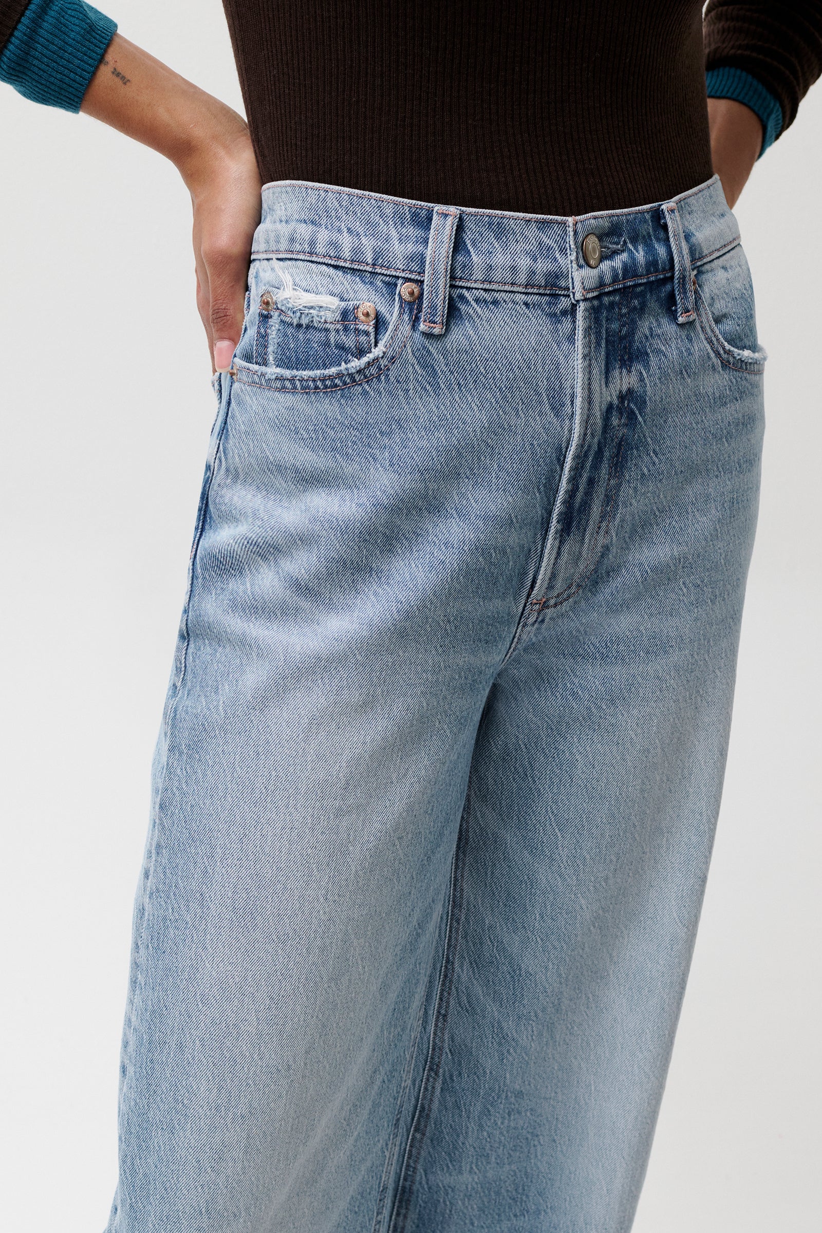 Lana High Rise Ultra Wide Leg Jean - Break - Image 4