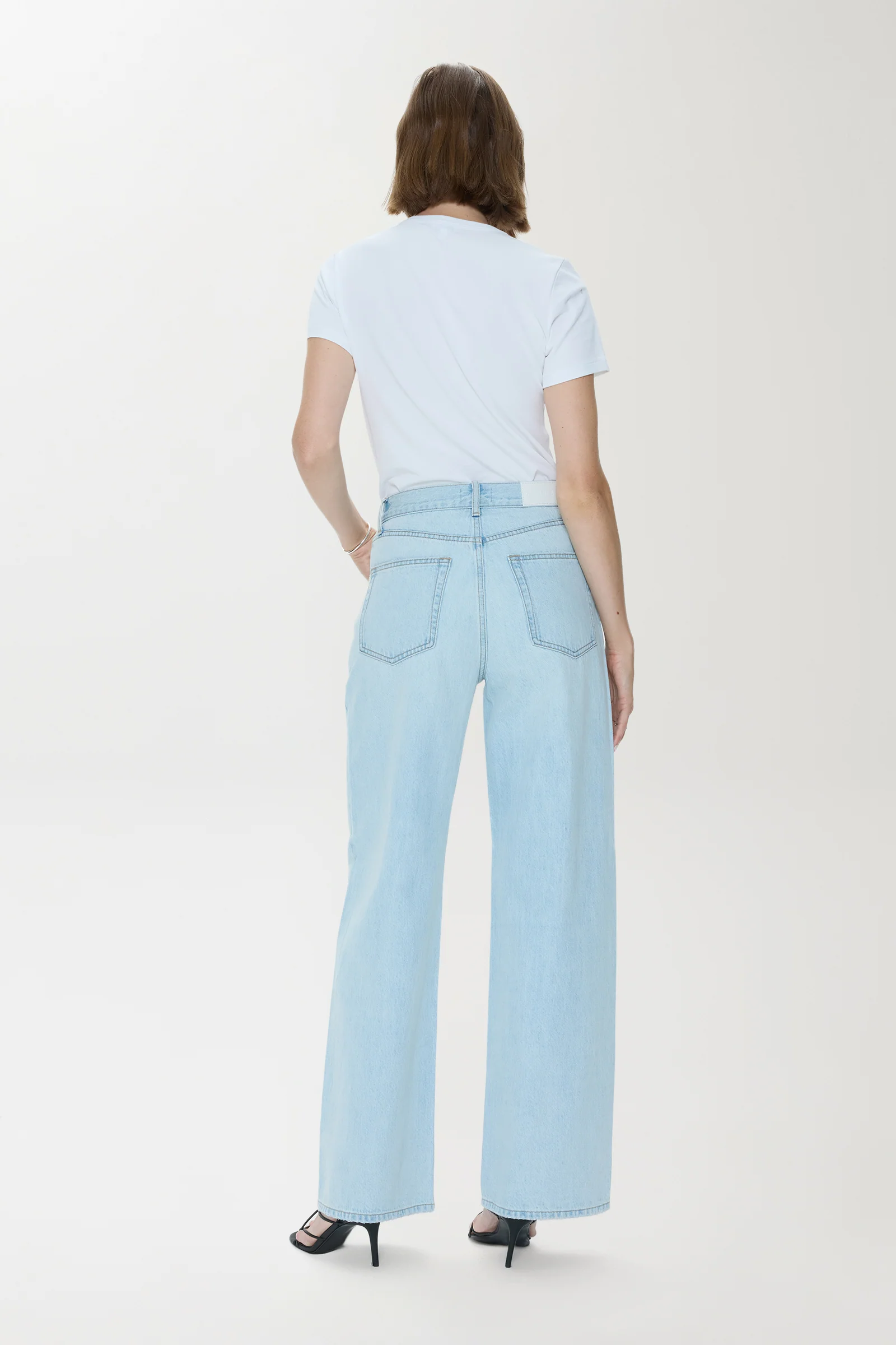 Tate High Rise Bowed Wide Leg Jean - Postcards - Image 3