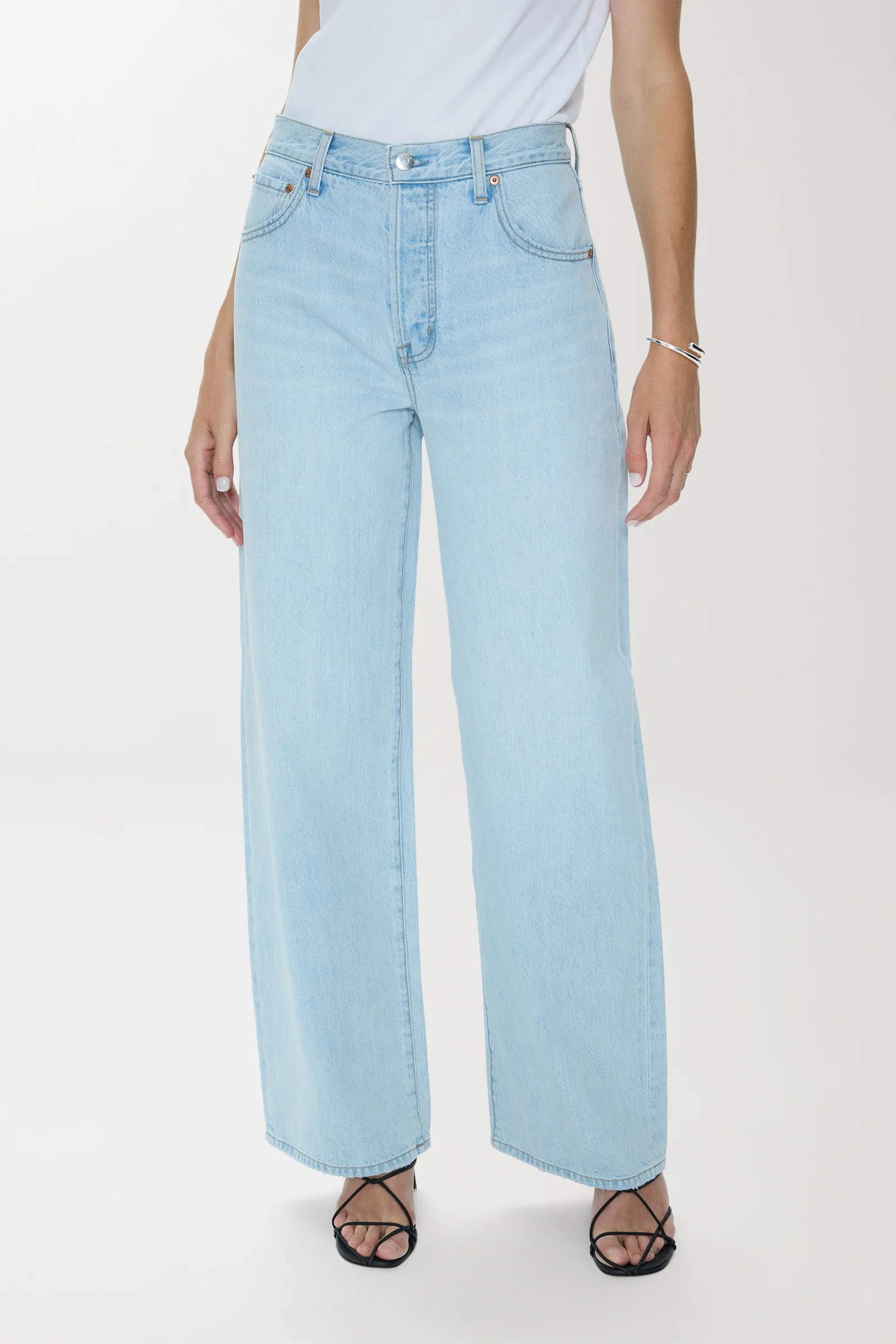 Tate High Rise Bowed Wide Leg Jean - Postcards - Image 4